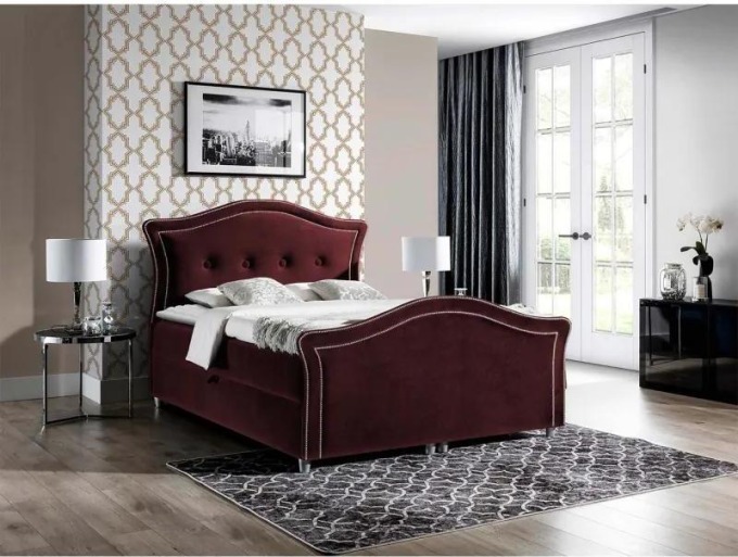 Kontinentální postel Masala Lux, Rozměr postele: 140x200, Barva:: Velluto 32