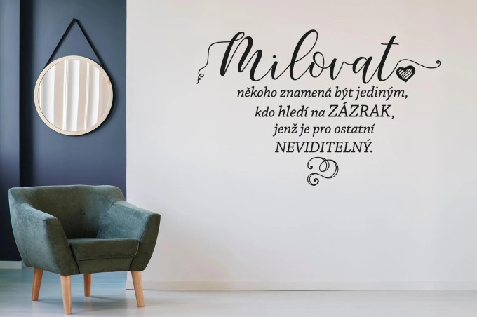 Lepy.cz Samolepka na zeď Milovat Velikost (šířka x výška): l15x73cm, Barevná varianta: Lípová zelená