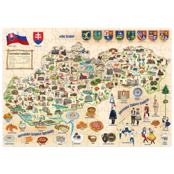 Popular Puzzle Mapa Slovenska, 160 dílků