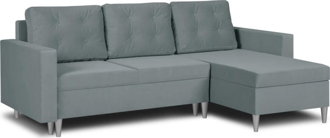 Rohová pohovka GEST Šedá s funkcí spaní a zásobníky na lůžkoviny - moderní koutová sedací souprava pro váš obývací pokoj