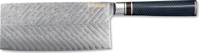 KATFINGER | Damaškový nůž Čínský kuchařský TAO 7" (17,8cm) | Resin | KF310