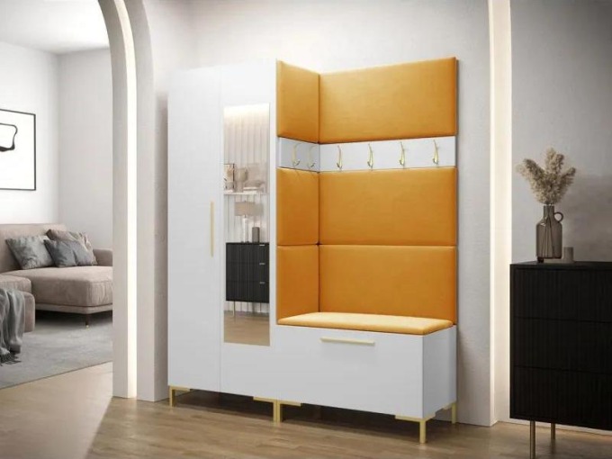 Předsíňová sestava Frunofta IX, Barva: bílá, Barva látek:: Manila 32