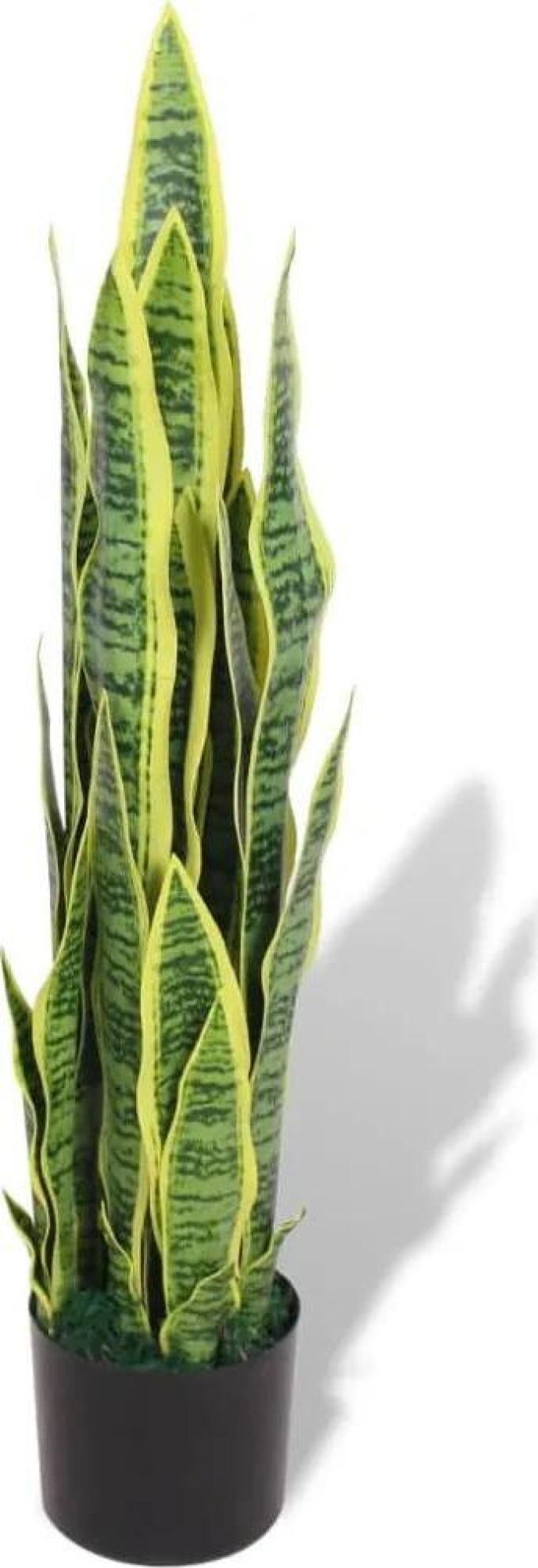 vidaXL Umělá rostlina sansevieria s květináčem 90 cm zelená