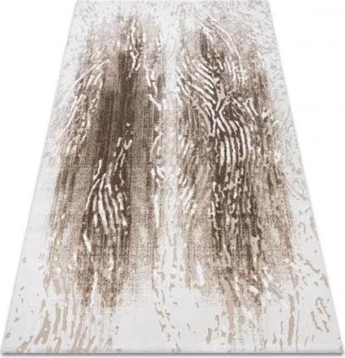 koberec AKRYL USKUP Dřevo 9482 krémový / hnědý velikost 80x300 cm | krásné koberce cz