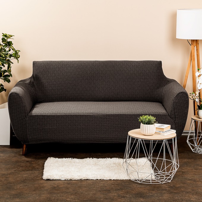 4Home Multielastický potah na sedačku Comfort Plus hnědá, 140 - 180 cm