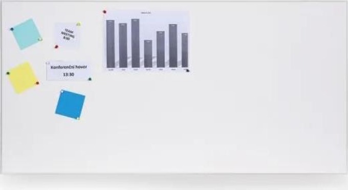 Akustická nástěnka, 1200 x 600 mm, bílá