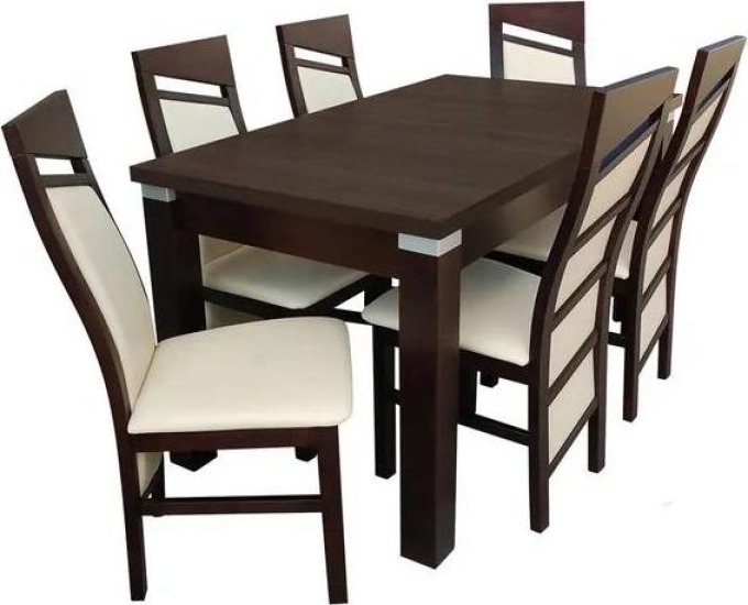 Jídelní set pro 6 osob - RK048, Barva dřeva: wenge, Potah: ekokůže Soft 029