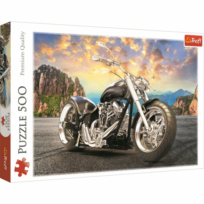 Trefl Puzzle Černá motorka, 500 dílků