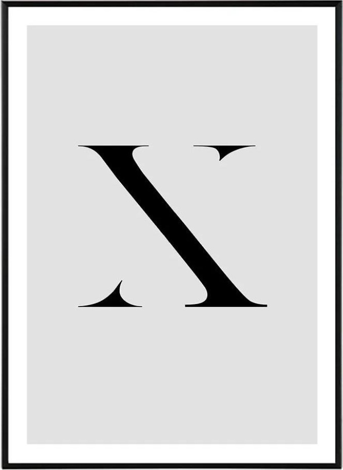 Letter X - 30x40 cm Obraz