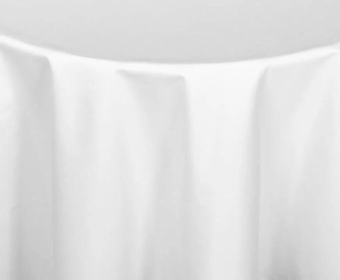 Ubrus Veba GARBO bavlněný satén bílá s nešpinivou úpravou Velikost: 140x120 cm - ovál