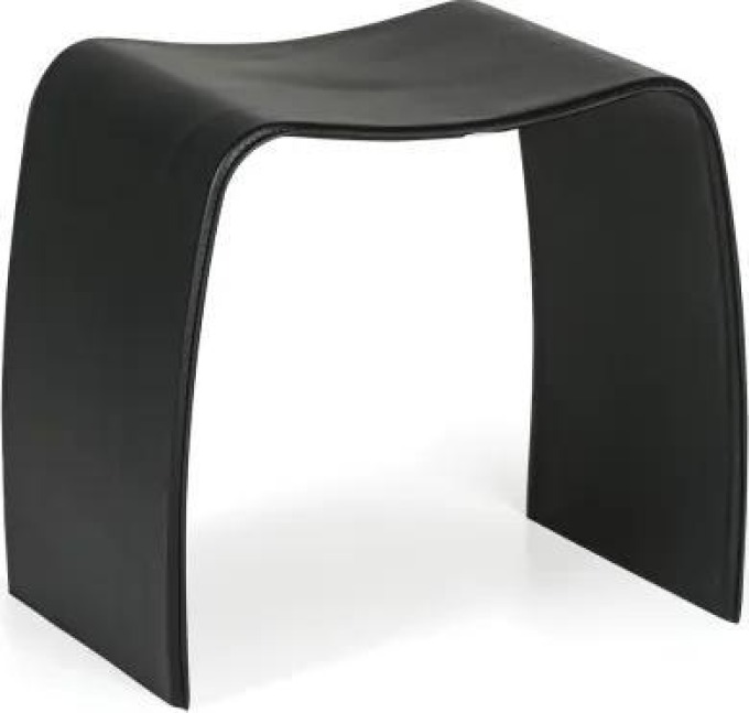 Dřevěná stolička BENTWOOD II, eko kůže, černá
