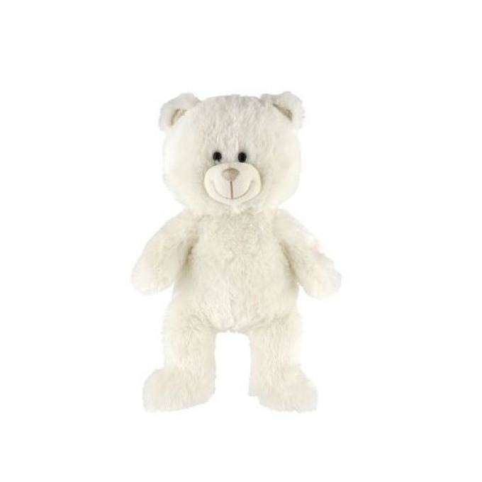 Teddies Snílek plyšový medvěd 40 cm, bílá, se světlem a zvukem