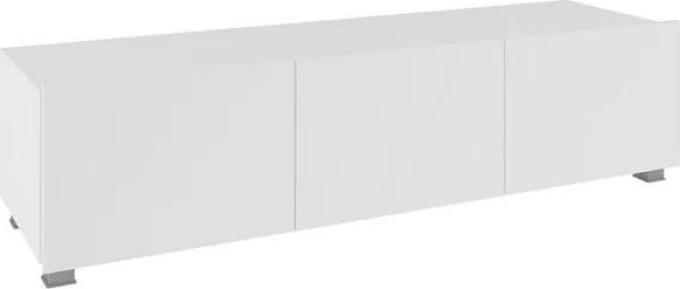 Moderní a minimalistická TV skříňka s lesklou bílou barvou - skvělé sladění s interiérem