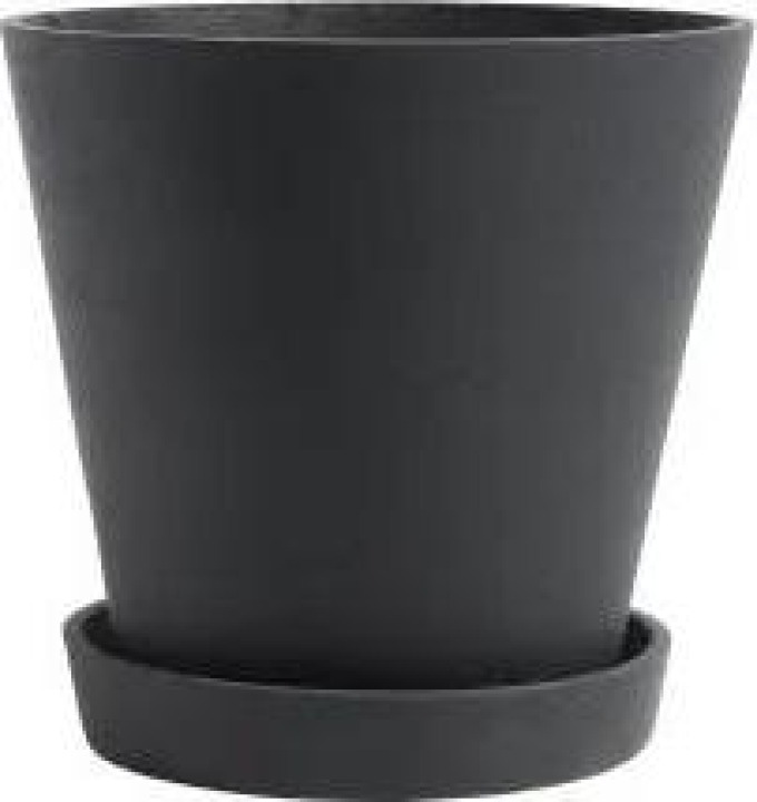 Květináč Flowerpot s podmiskou Black XL HAY