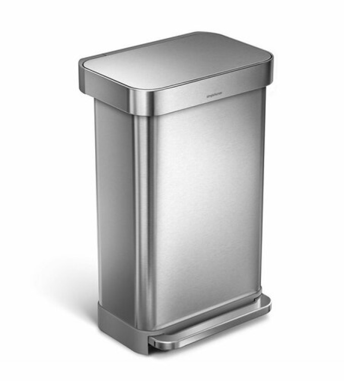 Simplehuman Pedálový odpadkový koš 45 l, stříbrná