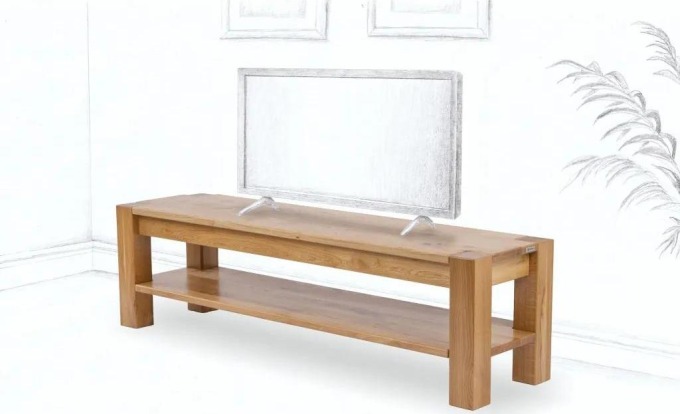 Wooded Televizní stolek Denver z masivu DUB 160x42 cm
