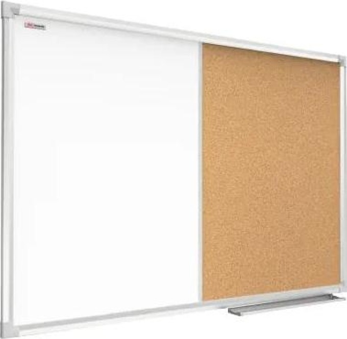 Allboards, korková a magnetická tabule v hliníkovém rámu 120x90cm, CO129