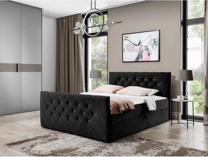 Kontinentální postel Dotan, Rozměr postele: 160x200, Barva:: Amor Velvet 4322