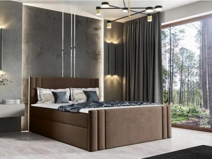 Kontinentální postel Neresko, Rozměr postele: 160x200, Barva:: Amor Velvet 4301