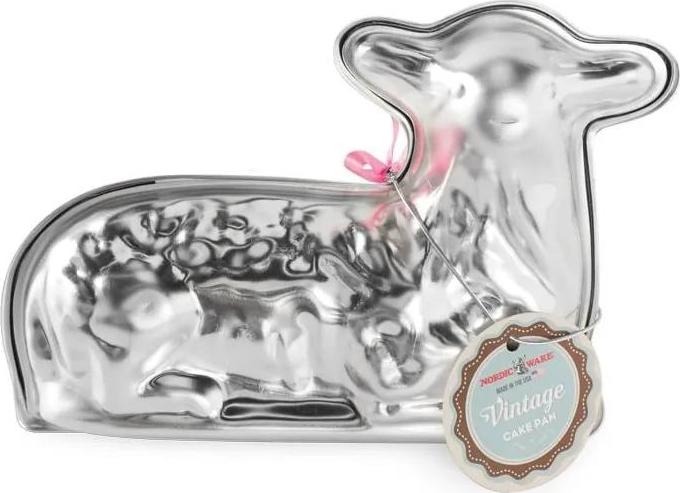 Nordic Ware Hliníková forma na pečení Velikonoční beránek 710 ml, stříbrná barva, kov