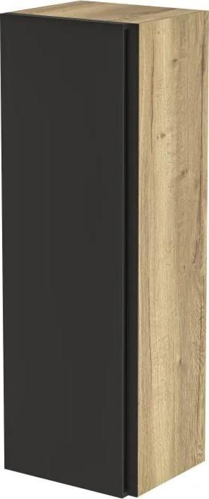 Závěsná vertikální skříňka Loftia - artisan/Černý mat s rozměry 40x120x34 cm