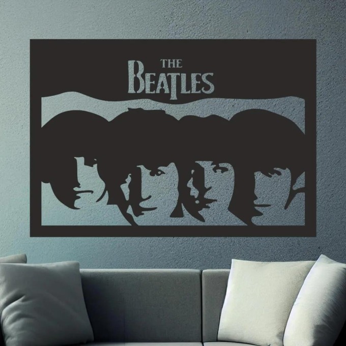 Živá Zeď Samolepka na zeď The Beatles Barva: černá