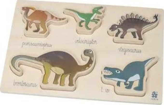 Dětské dřevěné puzzle Dino Sebra