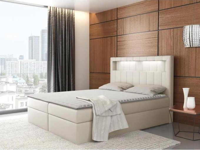 Kontinentální posteľ Ruletka, Rozměr postele: 180x200, Barva:: ekokůže Soft 033