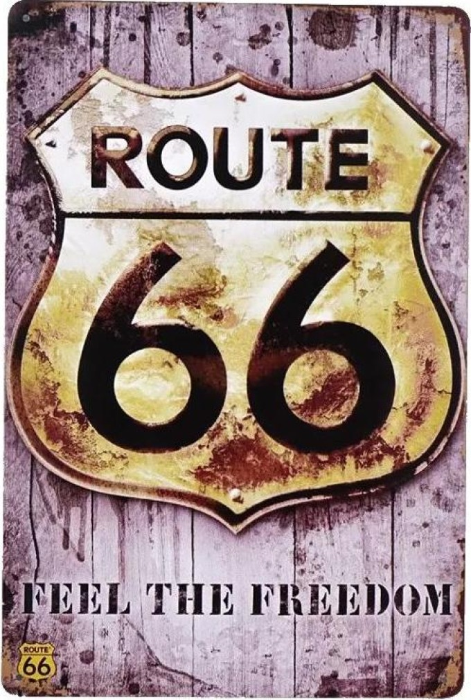 Kovová cedule Route 66 4