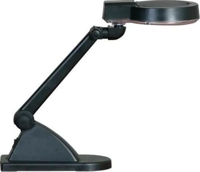 Stolní LED lampa se zvětšovací lupou, černá