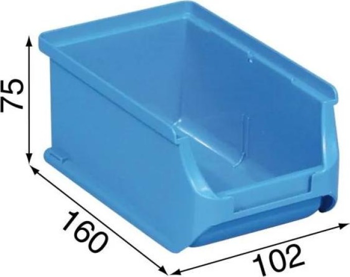 Allit Plastové boxy PLUS 2, 102 x 160 x 75 mm, modré, 24 ks