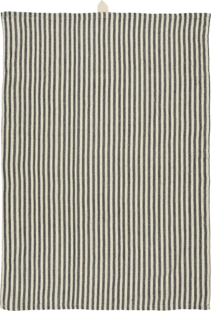 IB LAURSEN Utěrka Philip Black Stripes, černá barva, textil