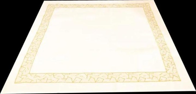 Vesna | Sváteční ubrus s výšivkou bílý 85x85 cm