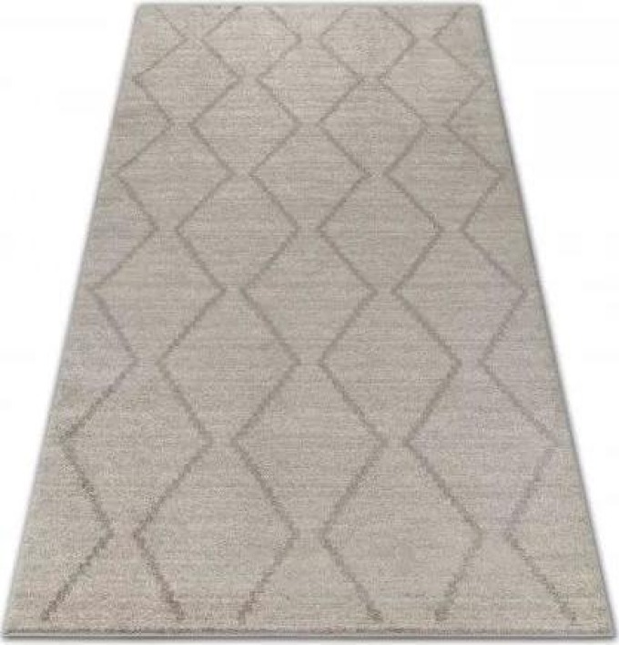 koberec SOFT 8036 DIAMANTY ETHNO, krémový, recyklovatelná bavlna ba velikost 120x170 cm | krásné koberce cz