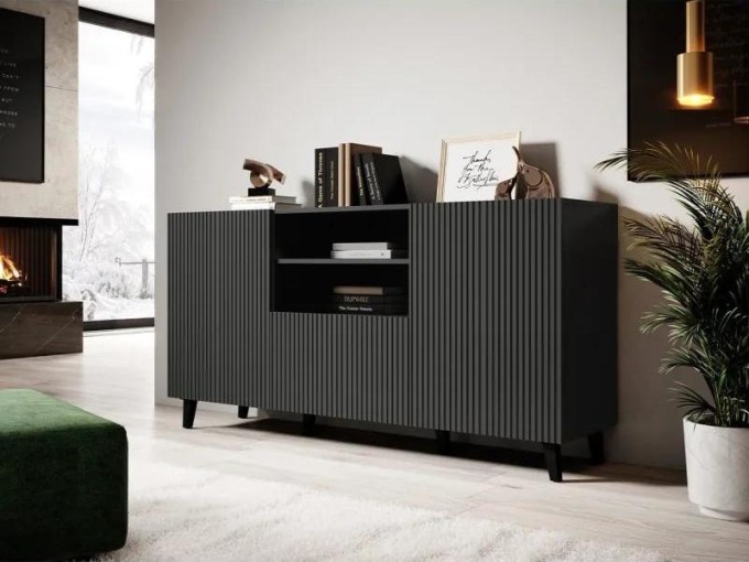 Komoda Tilderi Grey 150, Barva: antracit