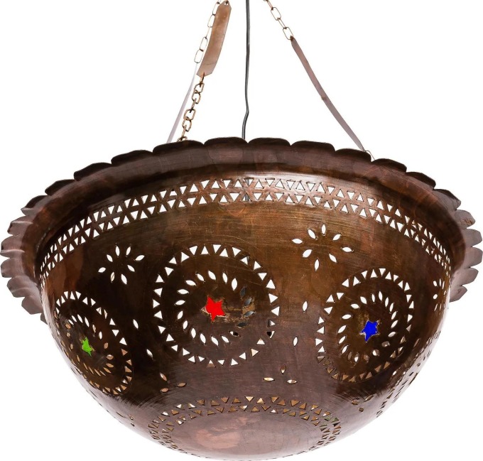 Orientální závěsná lampa Nihal 46cm