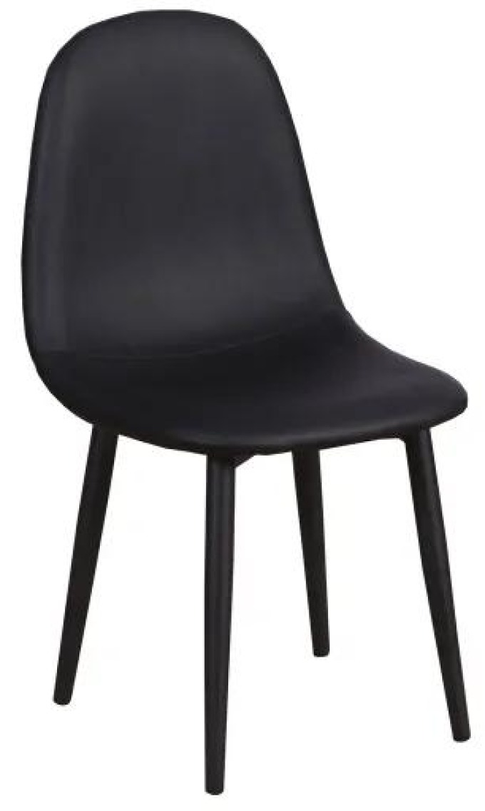 Dětská židle s kapkou retro stylu ve černé barvě