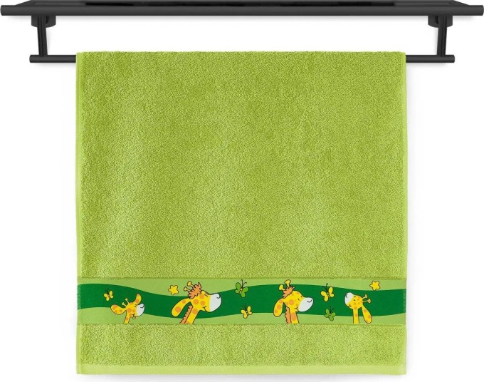 Dětský ručník Veba NORA Žirafy tisk zelená Velikost: 50x100 cm