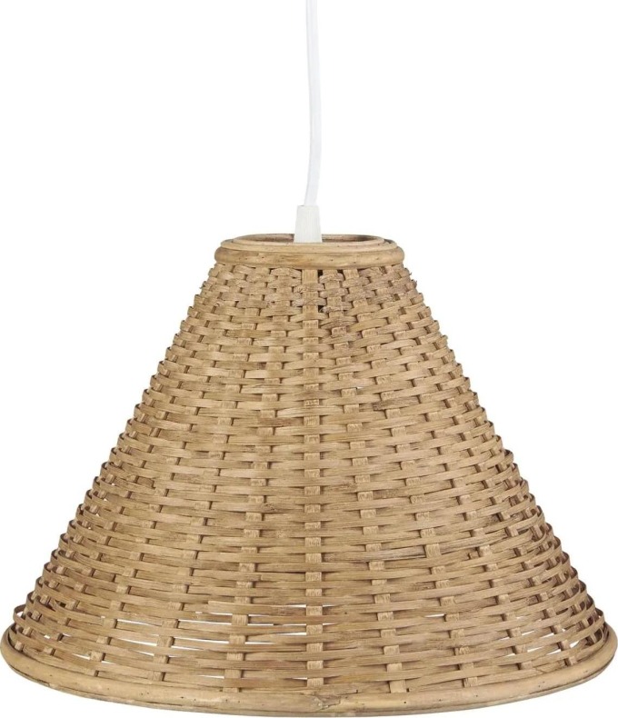 IB LAURSEN Závěsná lampa Bamboo Braided 30 cm, přírodní barva, plast