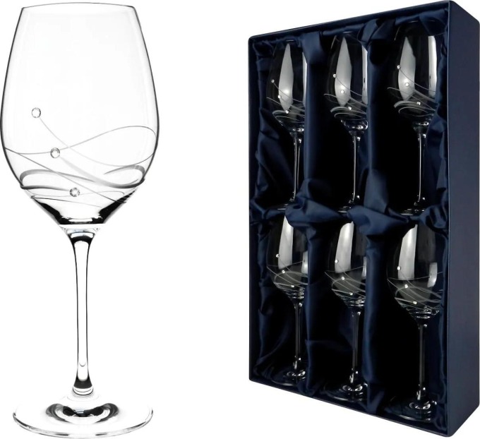 A-KRISTAL Classic - skleničky na červené víno se Swarovski® Elements | sada 6 sklenic