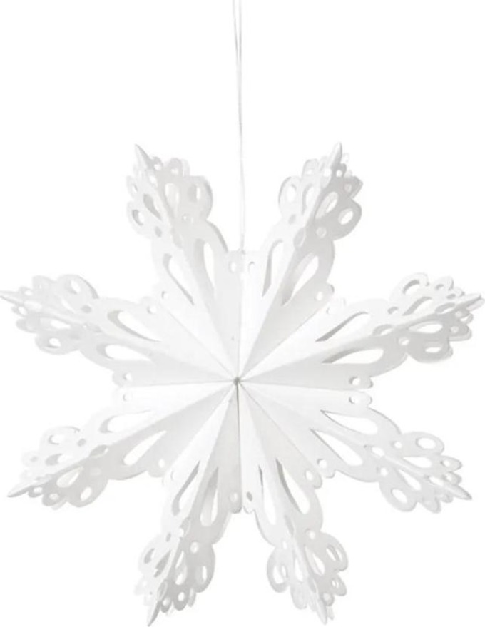 Broste, Papírová vločka SNOWFLAKE 15cm | bílá