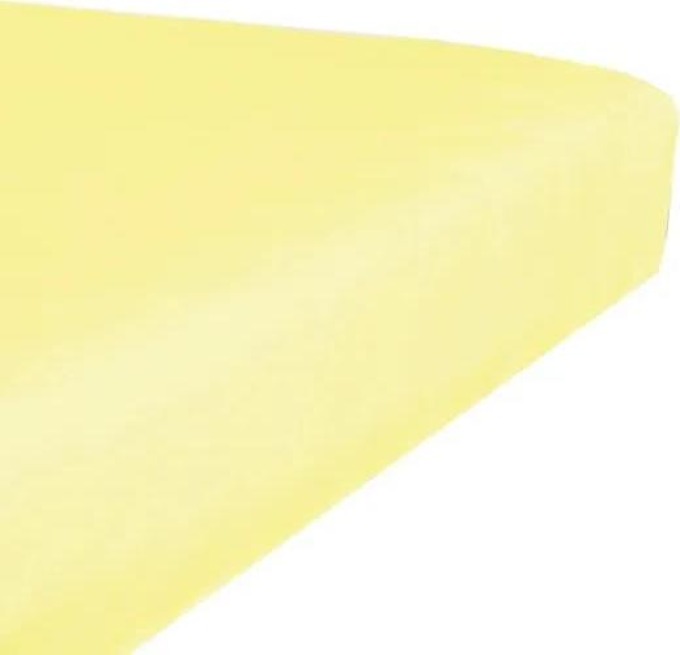 Prostěradlo jersey světle žlutá TiaHome - 90x200cm