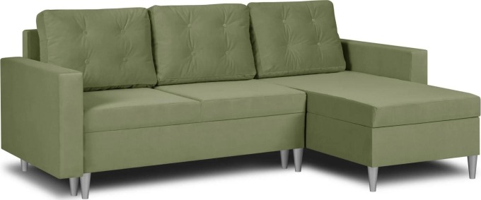Rohová pohovka GEST Zelená - moderní koutová sedací souprava s funkcí spaní a úložnými prostory