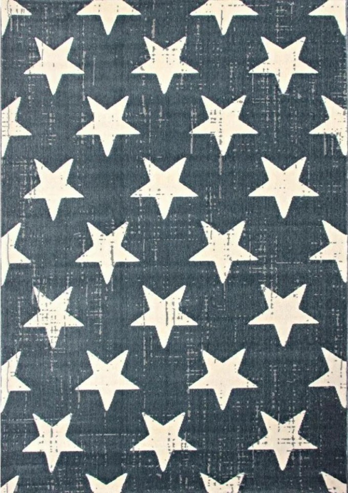 Kusový koberec PP Hvězdy modrošedý 200x290cm