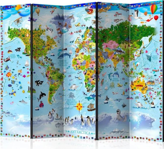 Paraván - Mapa světa pro děti II 225x172