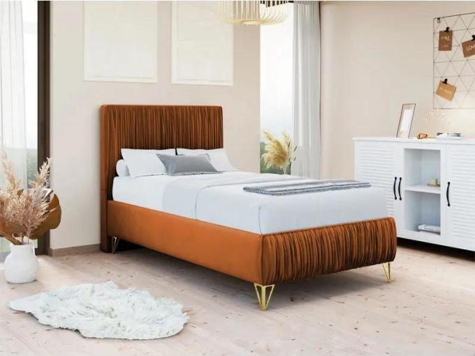 Jednolůžková postel Kottos I, Potah: Amor Velvet 4305, Rozměr postele: 90x200