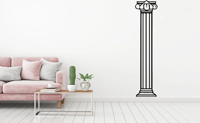 Lepy.cz Samolepka na zeď Antický pilíř Velikost (šířka x výška): 45x196cm, Barevná varianta: Ledová modrá