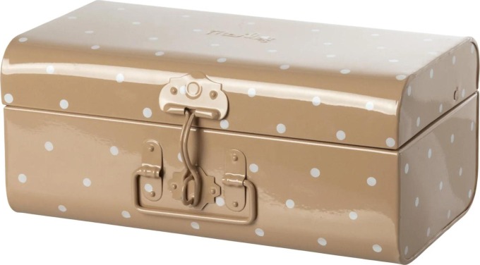 Maileg Plechový kufřík Storage Suitcase Small Rose with Dots