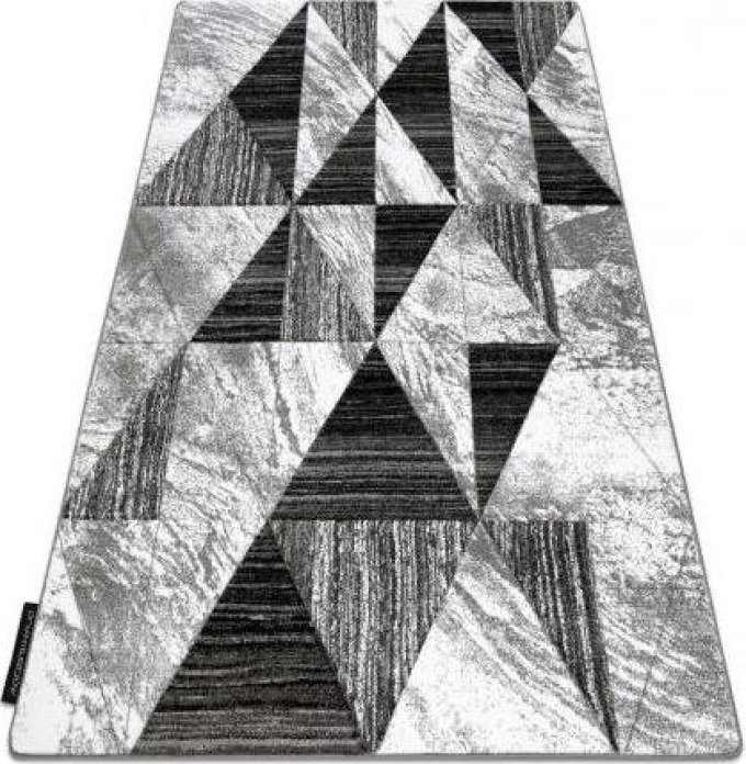 koberec ALTER Nano trojúhelníky šedá velikost 160x220 cm | krásné koberce cz