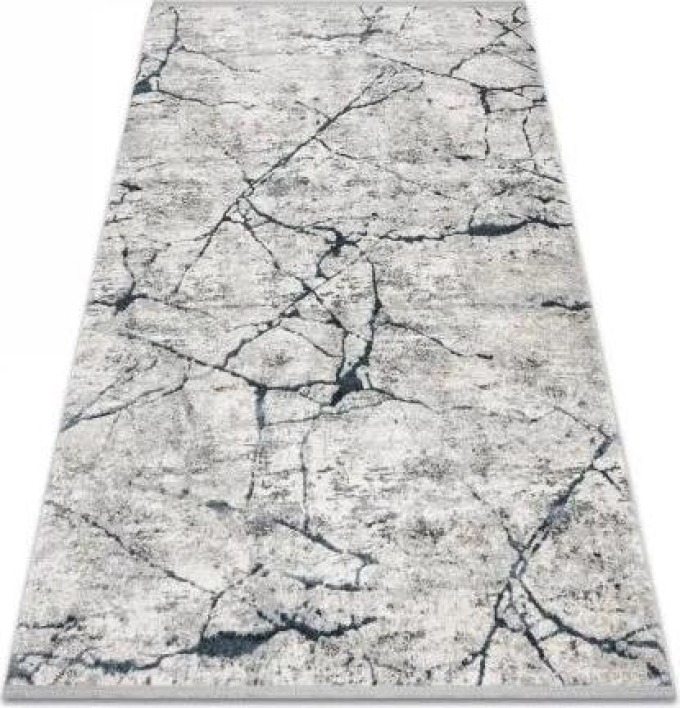 Moderní koberec TULS strukturální, střapce 51320 Mramor slonová kost velikost 140x190 cm | krásné koberce cz